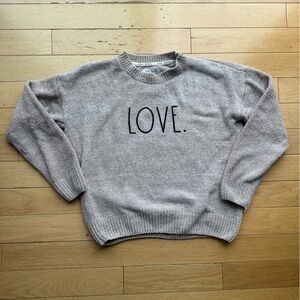 Rae Dunn light pink Knit Sweater XL